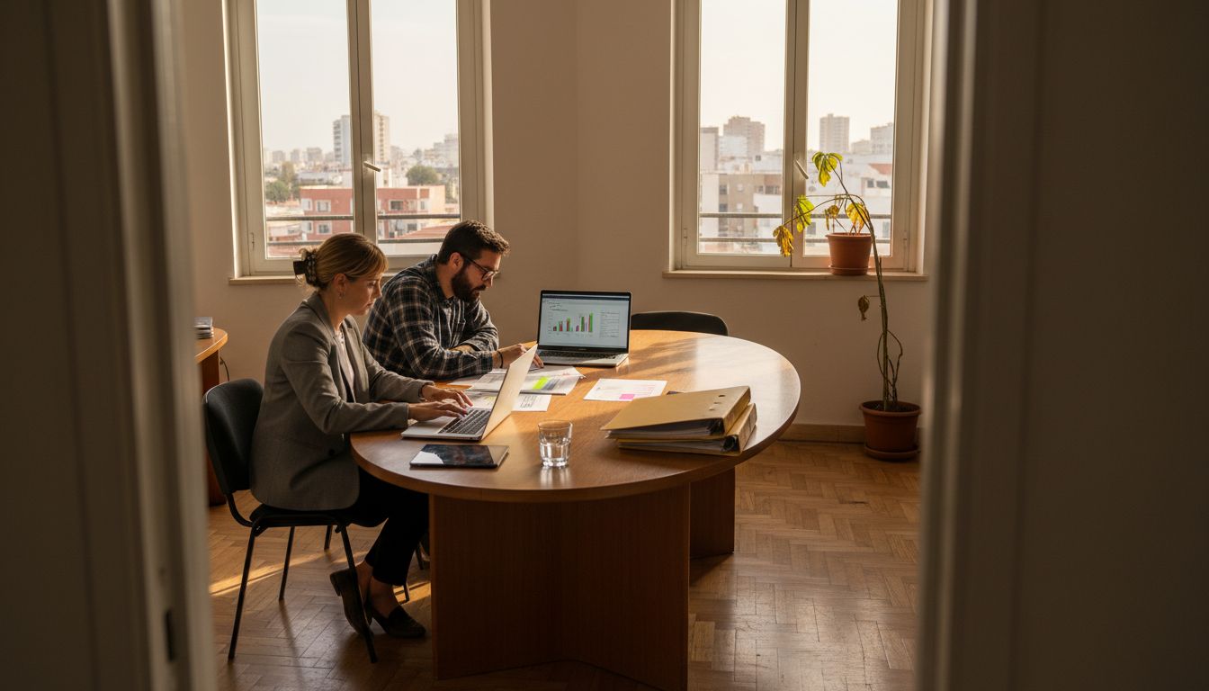 Reunión del equipo de SEO en la oficina de Telde