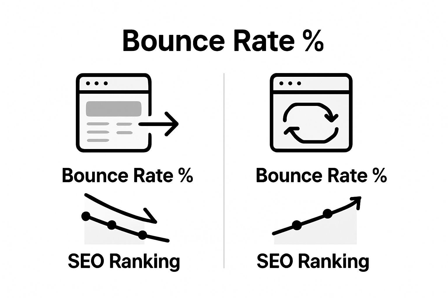 Infographic bounce rate impact on SEO