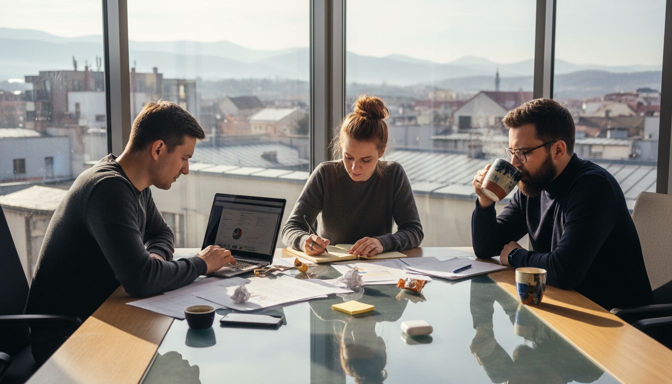 Zespół agencji SEO podczas pracy w biurze w Bielsku-Białej