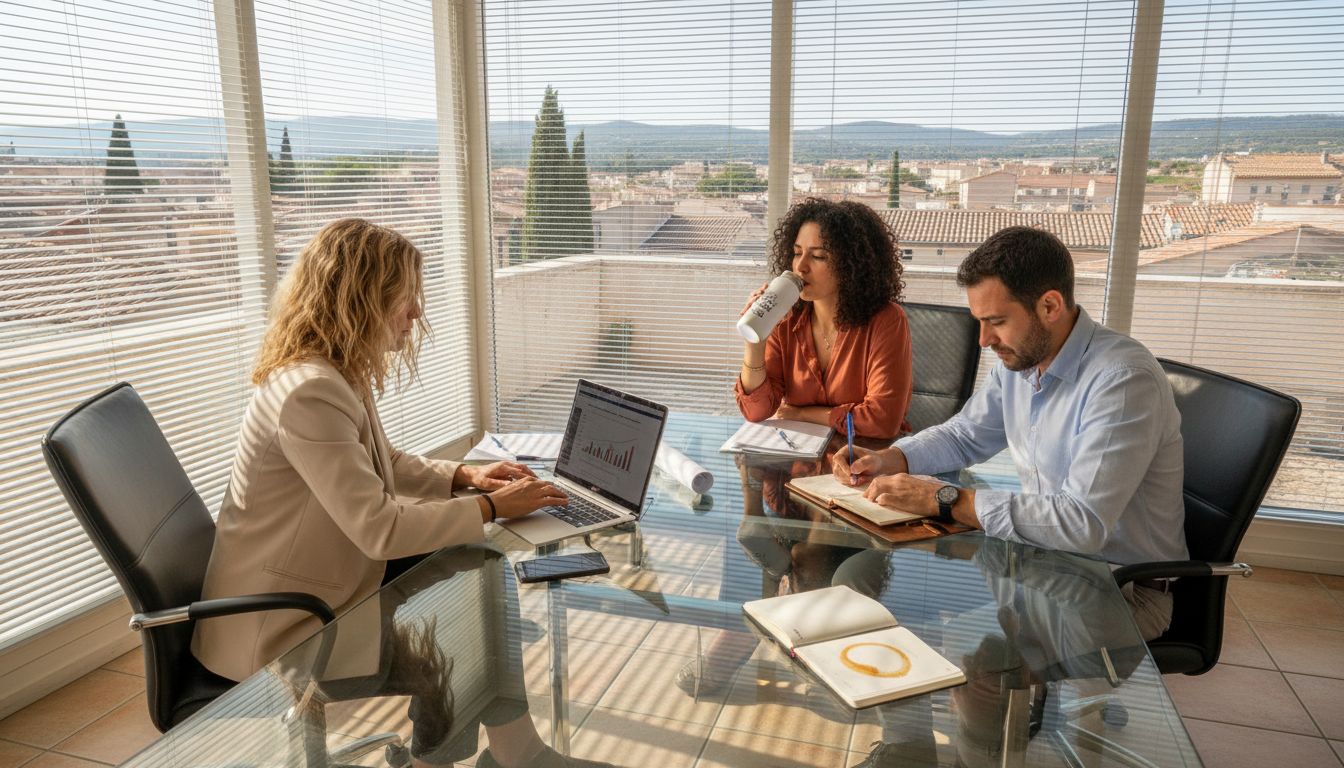 L’équipe SEO travaille dans un bureau baigné de lumière, au cœur d’Aix-en-Provence.