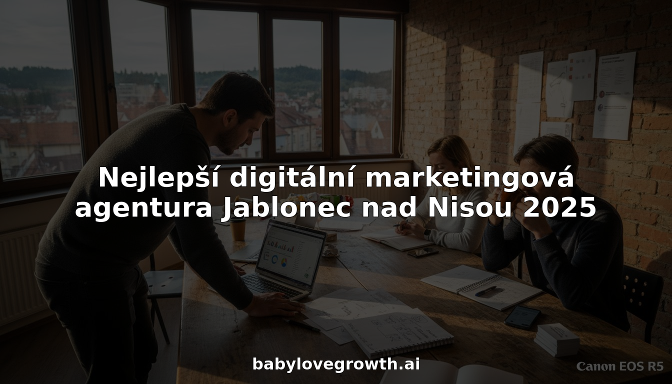 Marketingový tým v jablonecké kanceláři si užívá práci s výhledem na město.