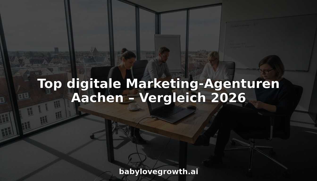 Das Marketing-Team trifft sich zu einer Besprechung im Aachener Büro.