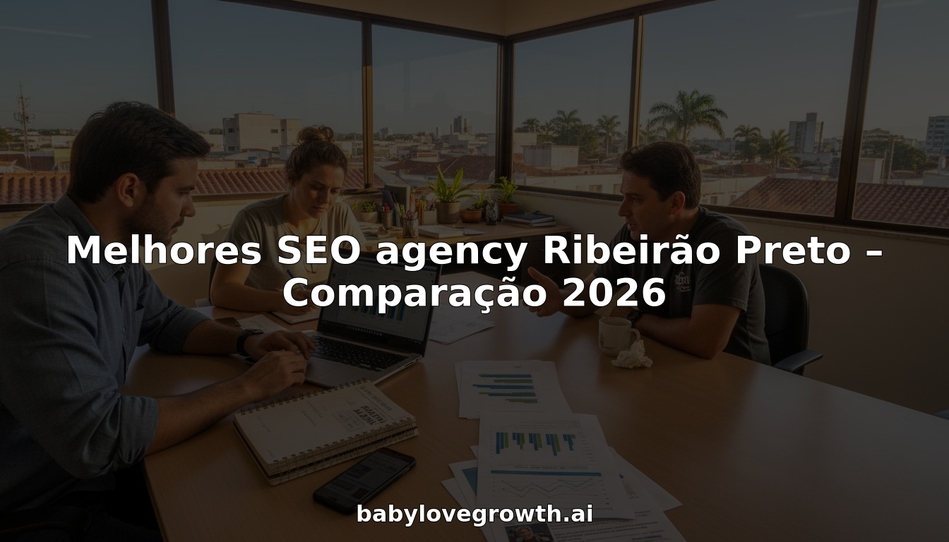 Especialistas em SEO a trabalhar em conjunto no escritório de Ribeirão Preto