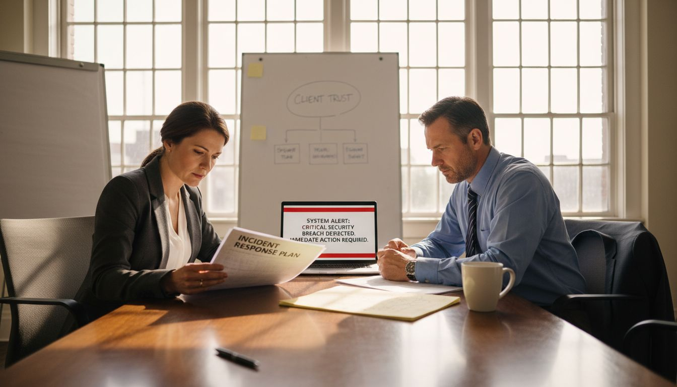 Team discusses ecommerce website breach plan