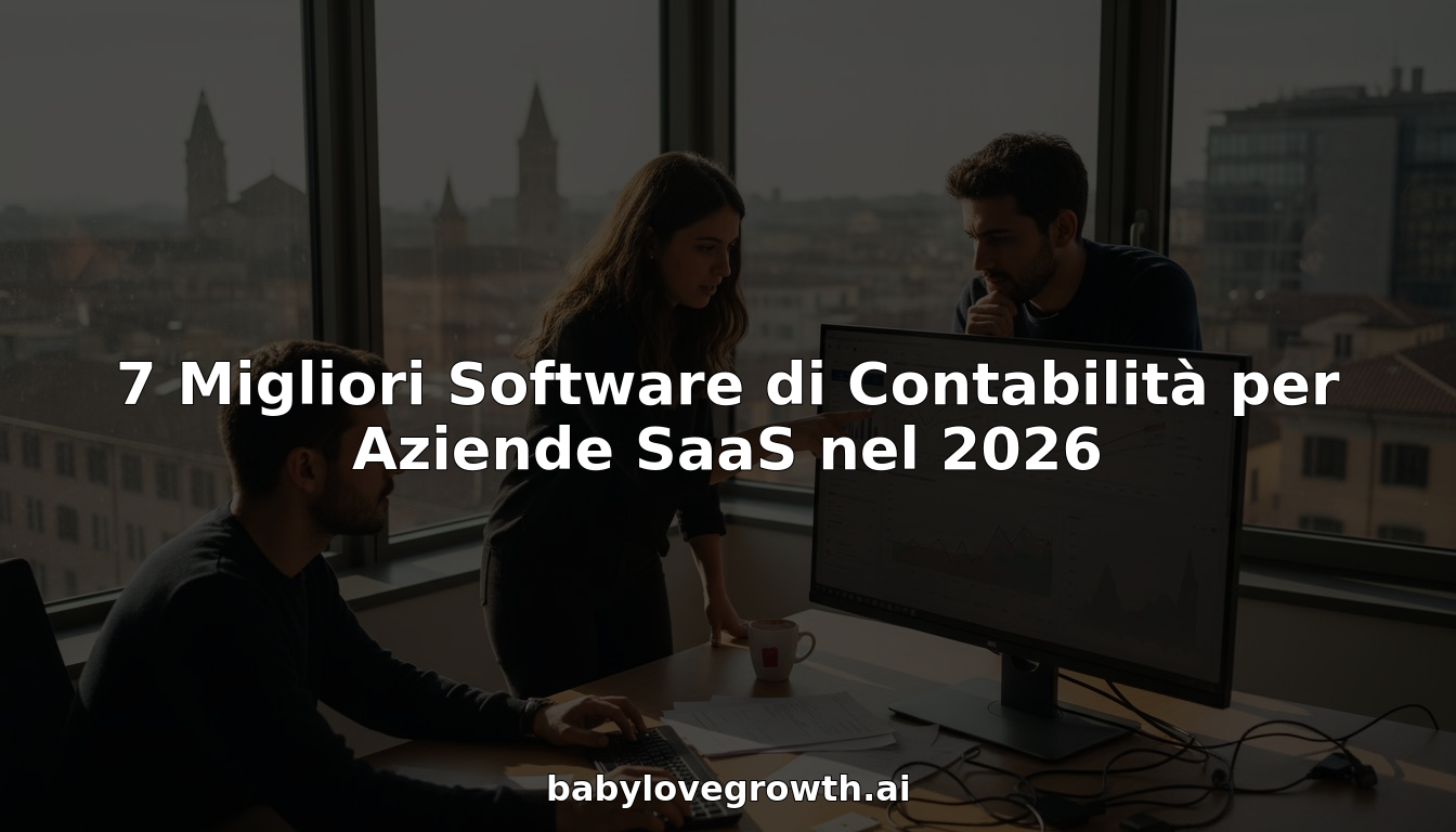 Un gruppo di lavoro valuta un software di contabilità in cloud, riunito in un ufficio luminoso.