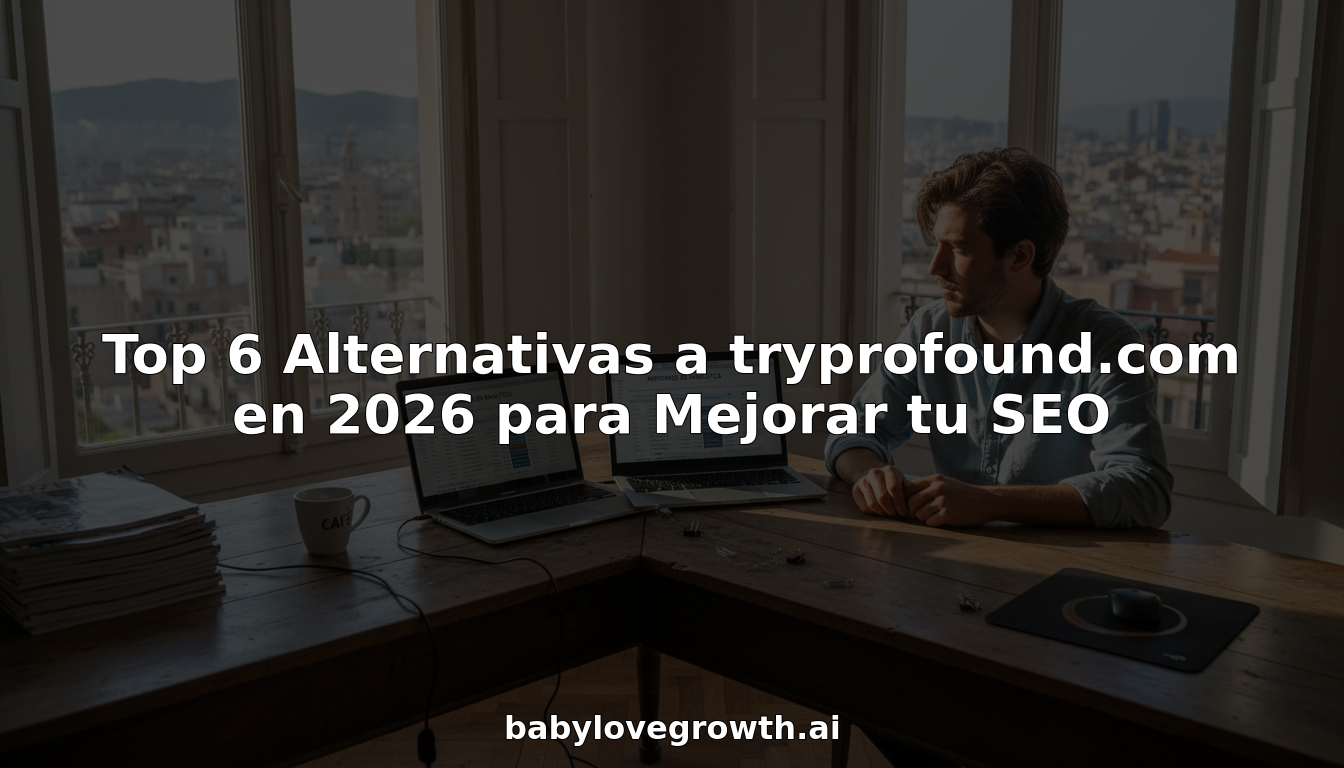 Un analista SEO revisa y compara distintas herramientas digitales mientras trabaja en su escritorio lleno de papeles y dispositivos.