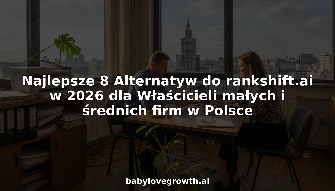 Właściciele małych firm siedzą przy biurku w swoim gabinecie i wspólnie zastanawiają się, które narzędzia AI do marketingu najlepiej sprawdzą się w ich biznesie.