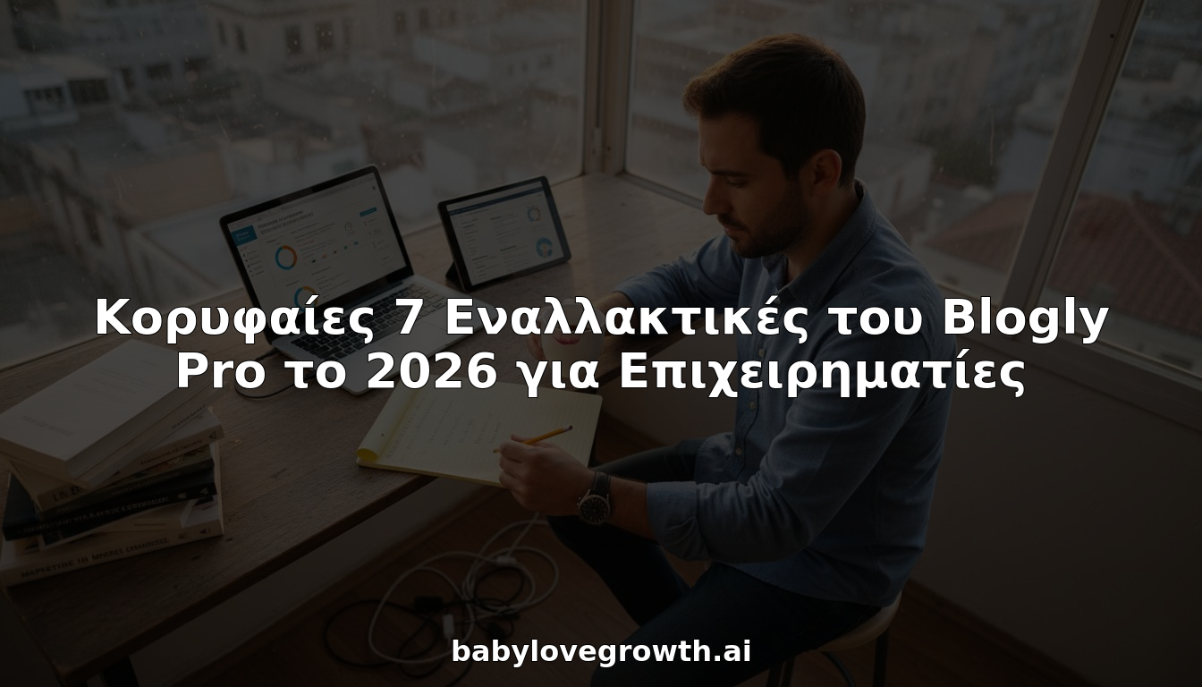 Ένας επιχειρηματίας εξετάζει πλατφόρμες τεχνητής νοημοσύνης για δημιουργία περιεχομένου στο γραφείο του, αξιολογώντας ποια ταιριάζει καλύτερα στις ανάγκες της εταιρείας του.