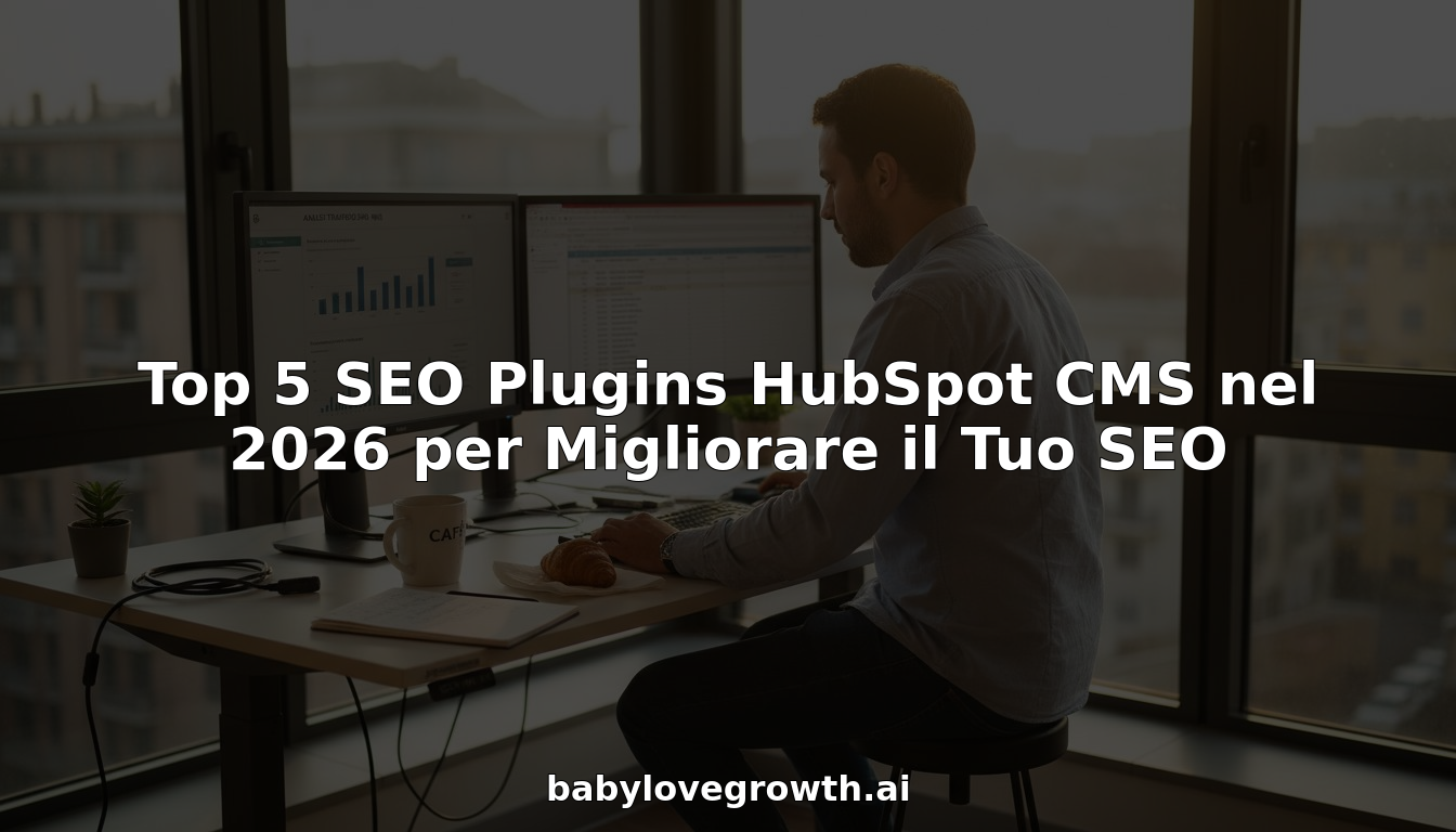 Un esperto SEO analizza i dati delle performance all’interno dell’ufficio, utilizzando HubSpot CMS per monitorare i risultati delle strategie digitali.