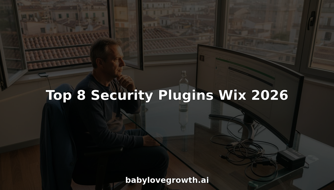 L’amministratore del sito controlla i plugin di sicurezza su Wix direttamente dall’ufficio.