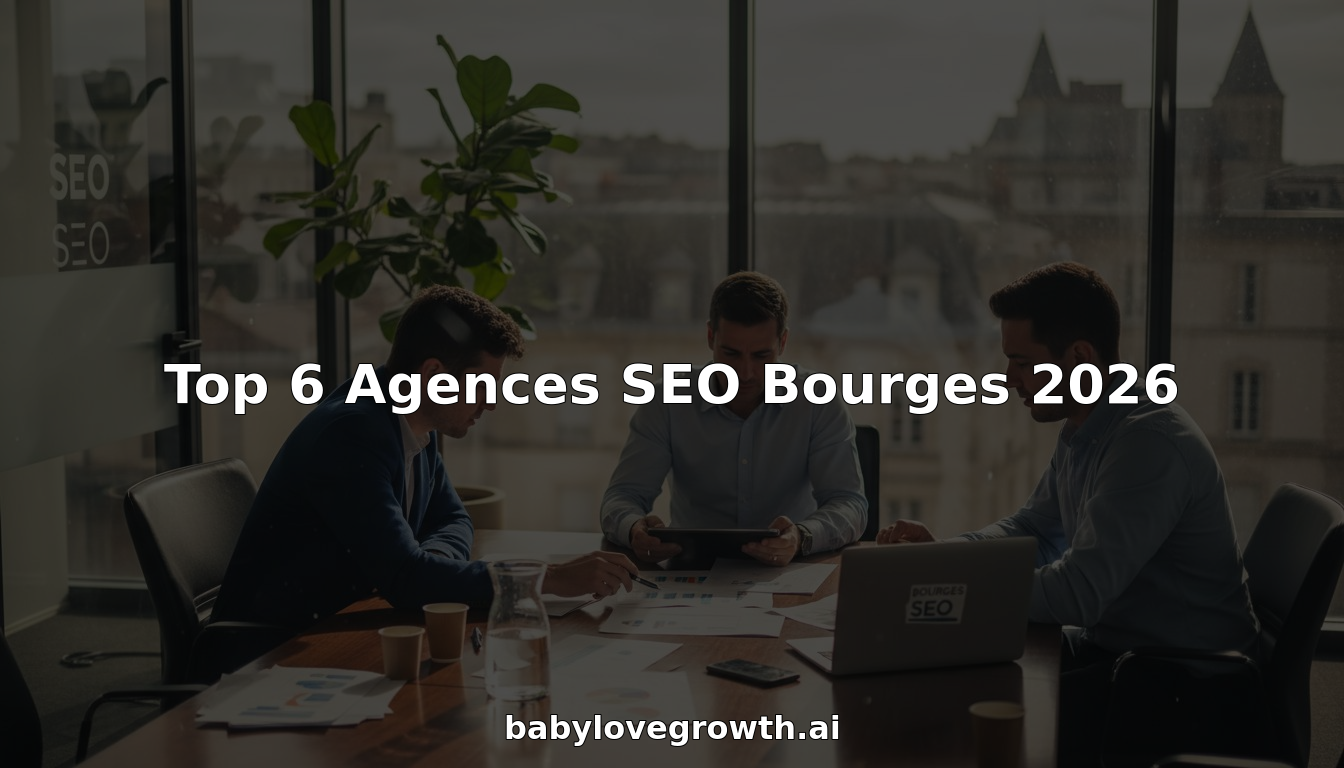 Des consultants SEO échangent autour d’une table, dans un bureau baigné de lumière, entouré de grandes baies vitrées.