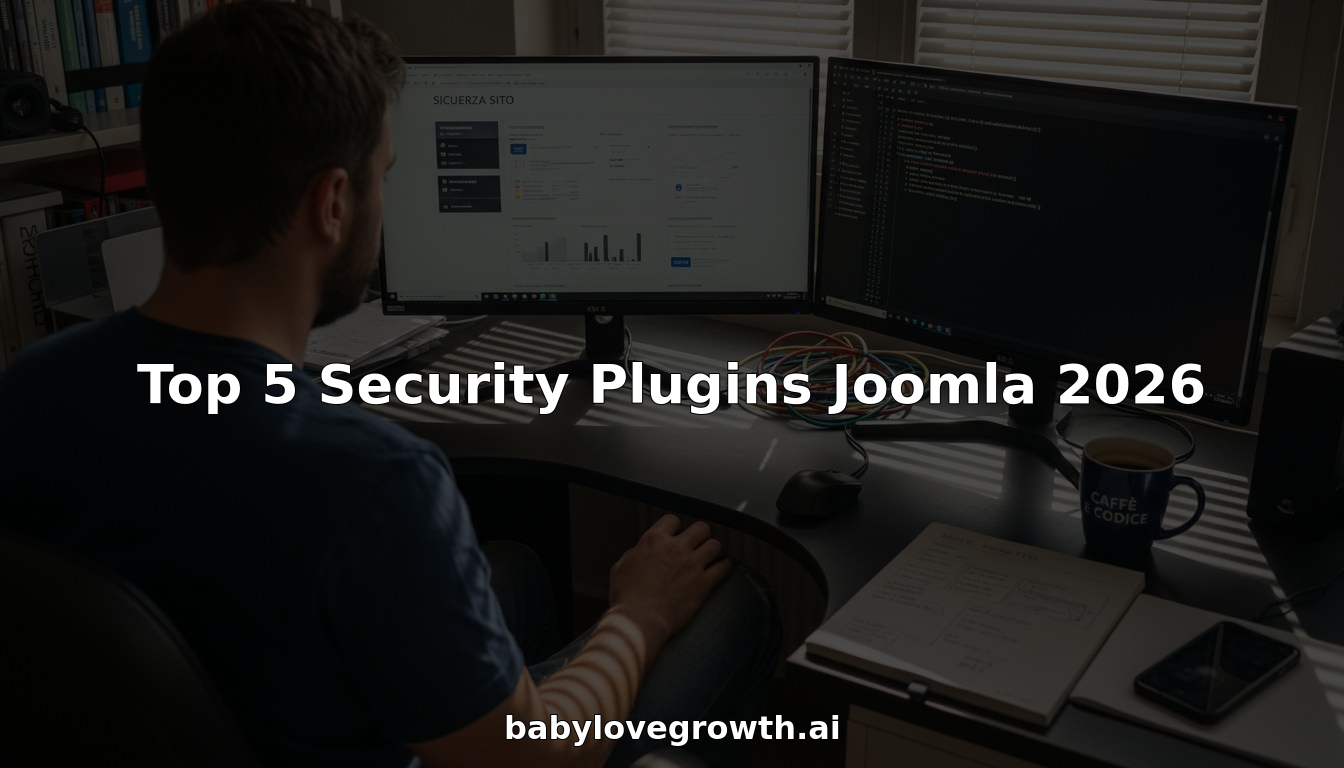Un esperto informatico mentre controlla il pannello di sicurezza di Joomla