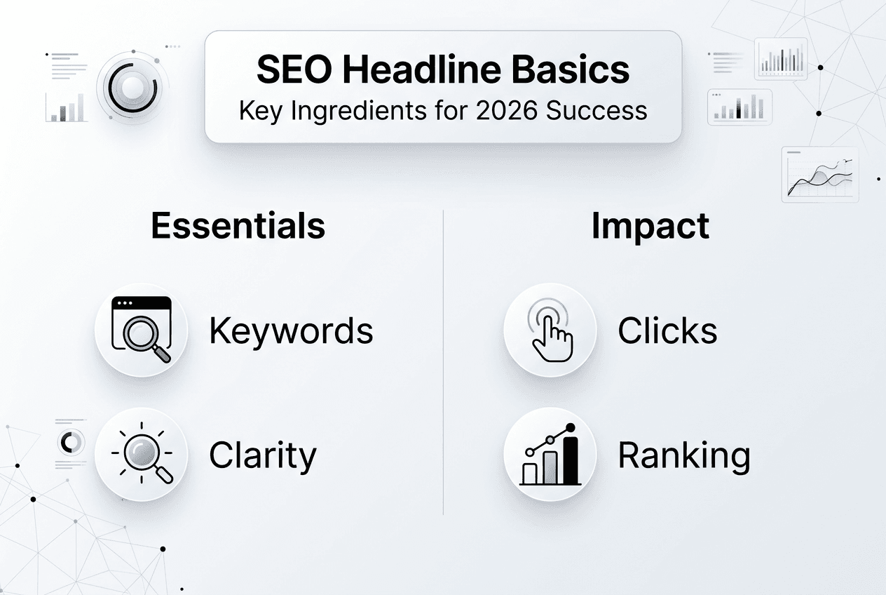 Infographic with items for effective SEO headlines