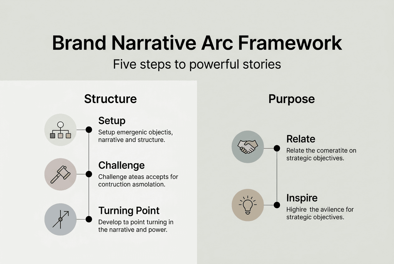 Infographic of brand narrative arc components