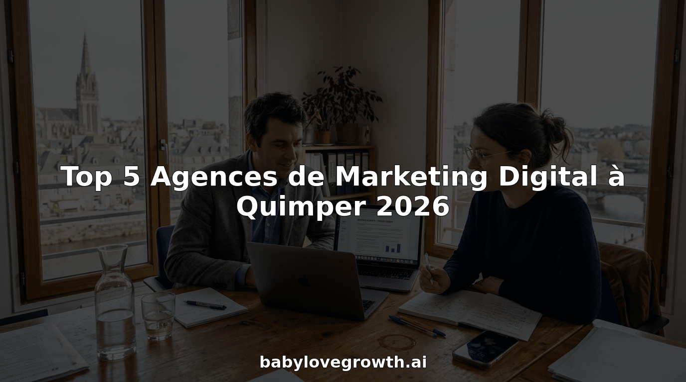 Une équipe de spécialistes du marketing digital travaille main dans la main dans leurs locaux à Quimper.