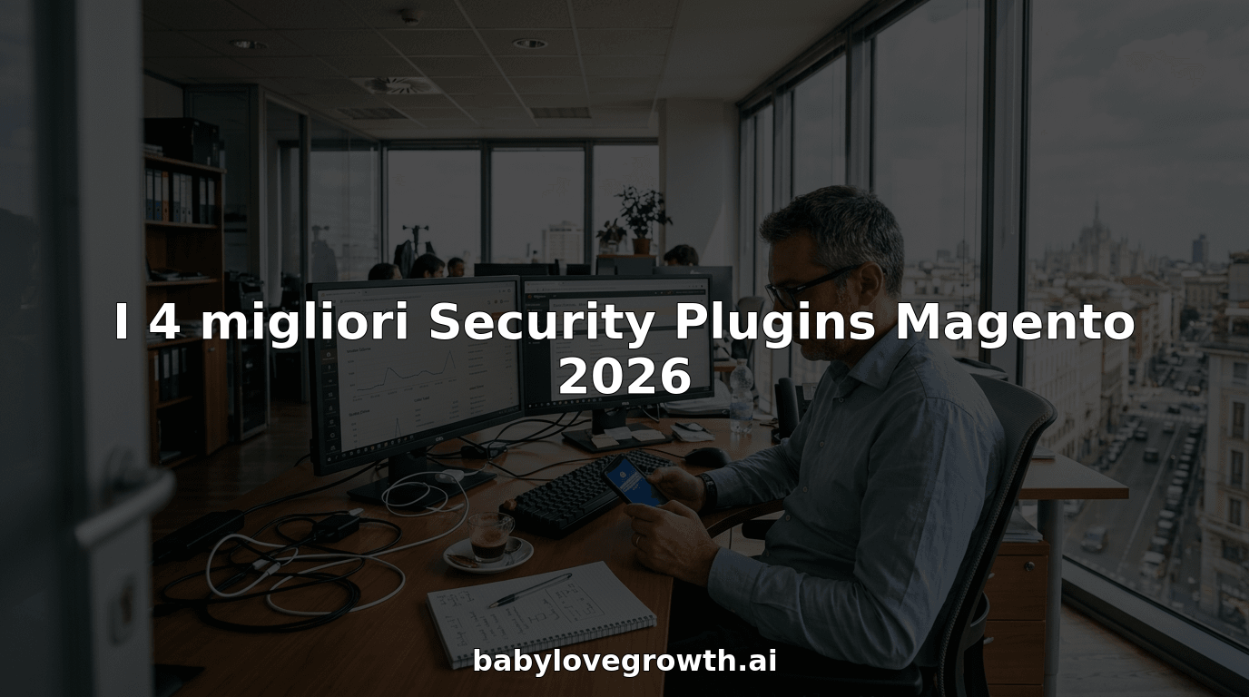 Il responsabile IT tiene sotto controllo il pannello di sicurezza di Magento.