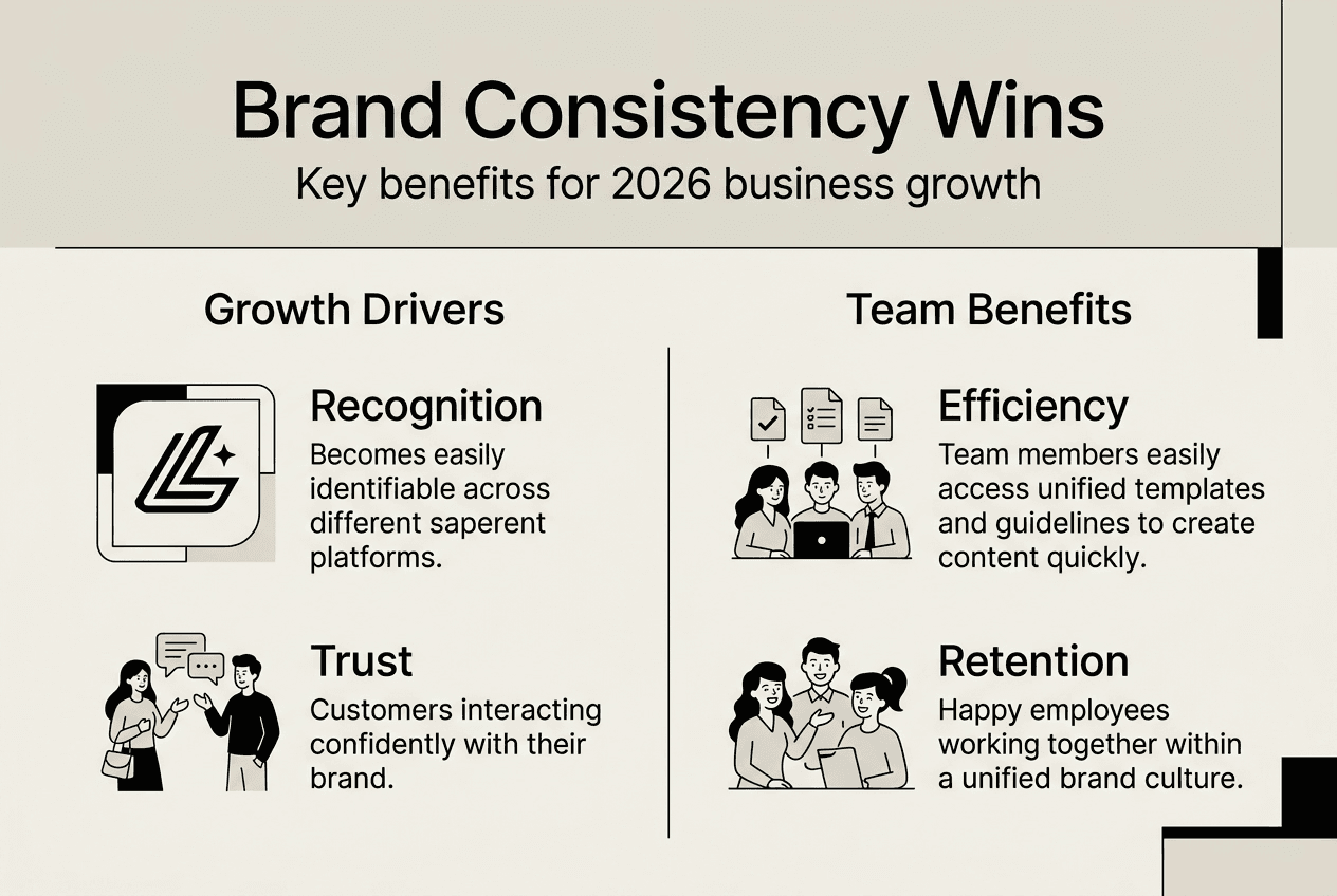 Infographic on brand consistency benefits