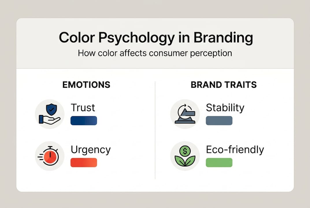 Infographic, color psychology for branding