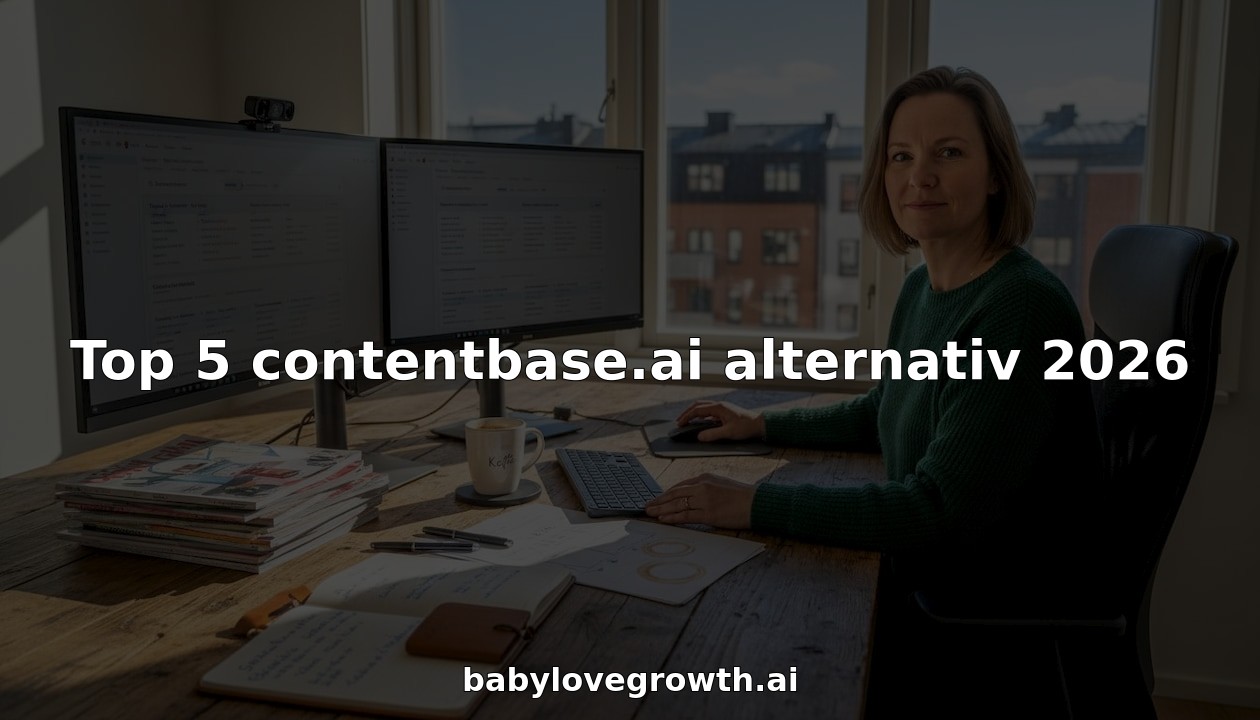 En yrkesperson sitter vid skrivbordet och jämför olika SEO-verktyg för att hitta det bästa alternativet.