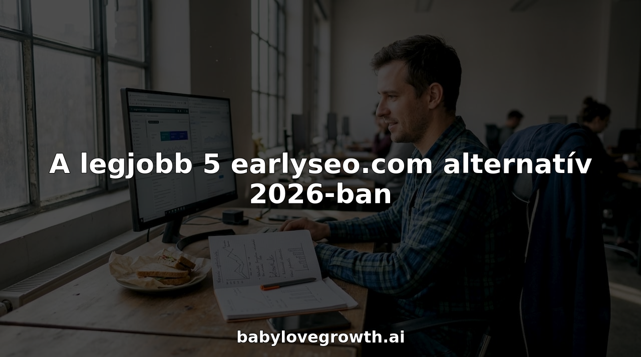 Egy SEO szakember különböző szoftvereket tesztel és hasonlít össze egy közösségi irodában.