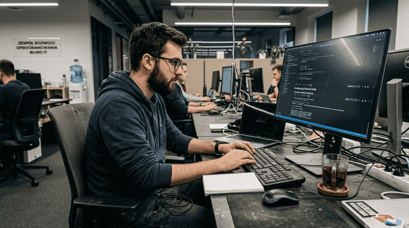 Programista zajmuje się usprawnianiem działania pamięci podręcznej.