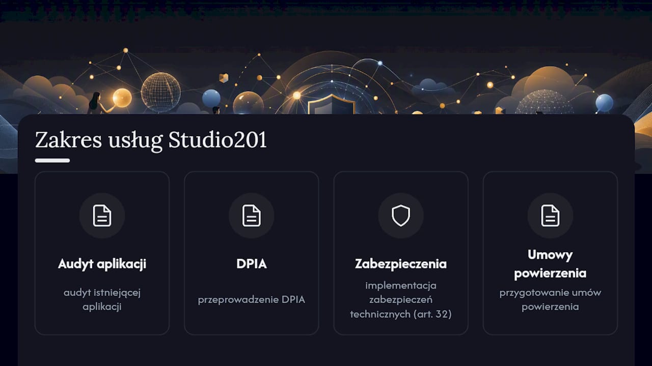 Audyt RODO i wsparcie wdrożeniowe od Studio201 — overview diagram