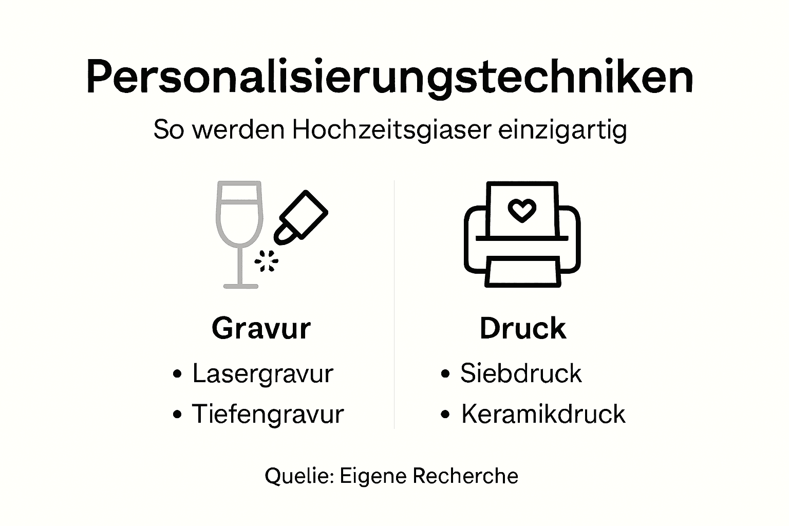 Infografik: Kreative Methoden zur individuellen Gestaltung von Gläsern