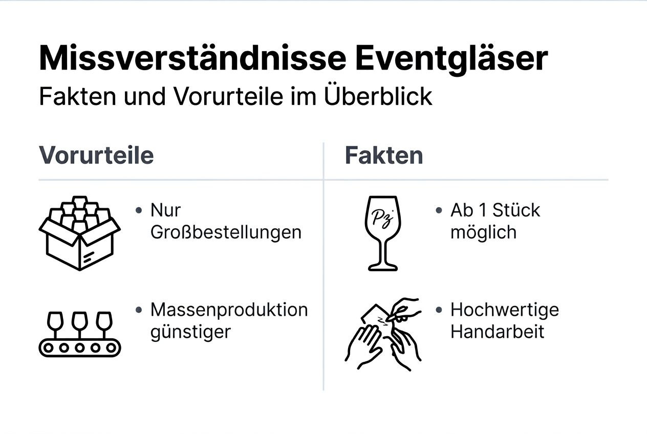 Infografik: Irrtümer und Fakten rund um Gläser auf Veranstaltungen