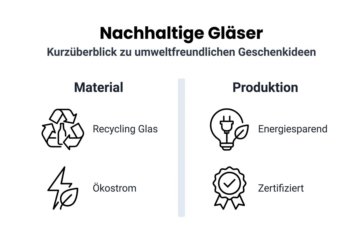 Unsere Infografik bietet einen anschaulichen Überblick über nachhaltige Geschenkideen aus Glas.