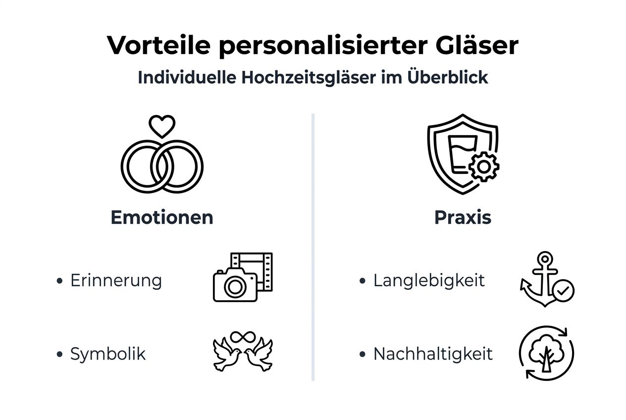 Infografik: Warum individuell gravierte Hochzeitsgläser das Fest besonders machen