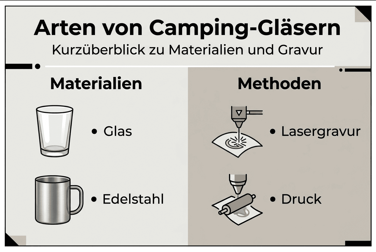 Infografik: Warum Camping-Gläser praktisch sind und wie man sie am besten nutzt