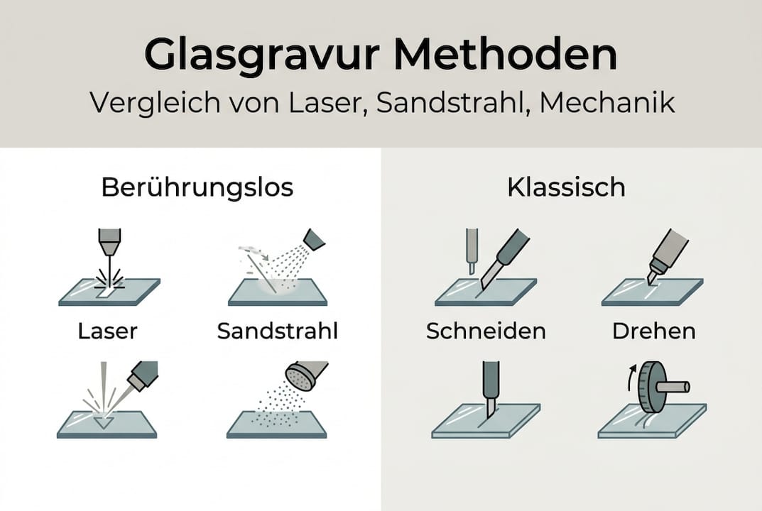 Übersicht der verschiedenen Techniken zur Glasgravur