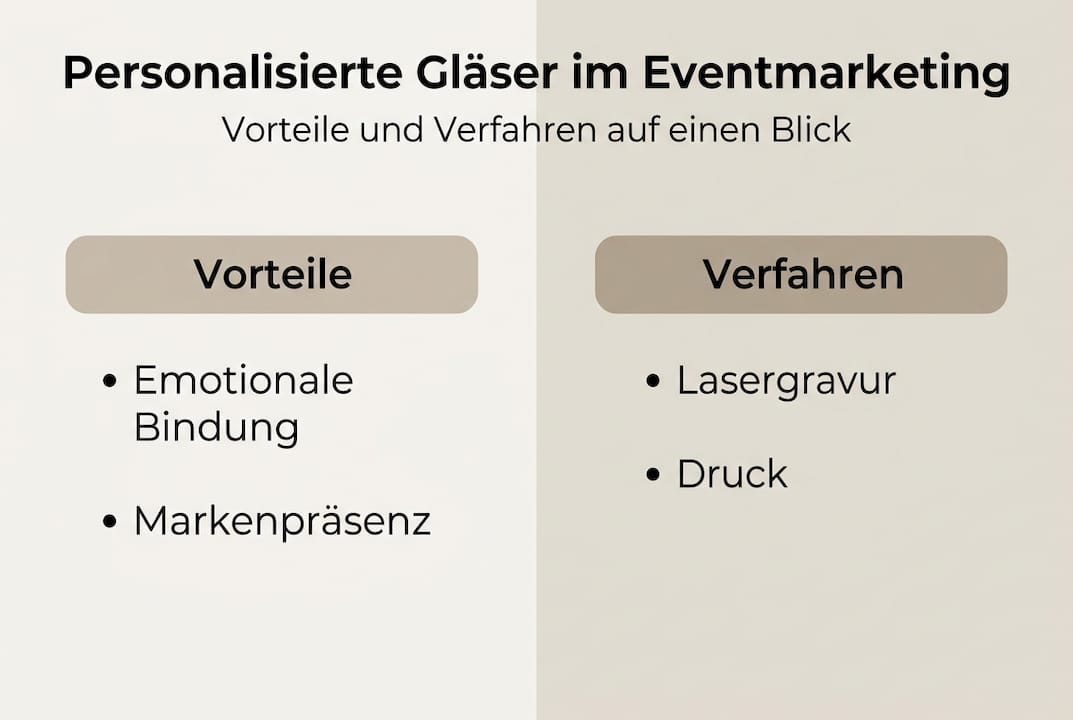 Infografik: Die Vorteile und der Ablauf bei individuell gefertigten Gläsern
