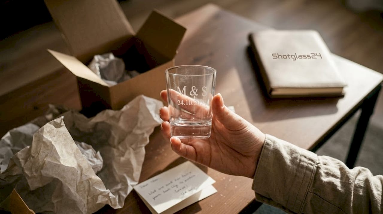 Personalisierte Glasgravur mit Ihren Initialen – inklusive stilvoller Geschenkverpackung