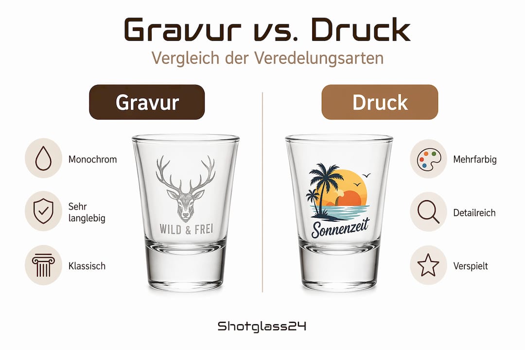 Infografik: Gravur oder Druck – Was eignet sich besser für Gläser?