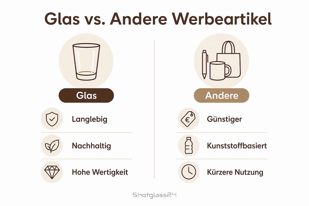 Infografik: Glas im Vergleich zu anderen Werbemitteln