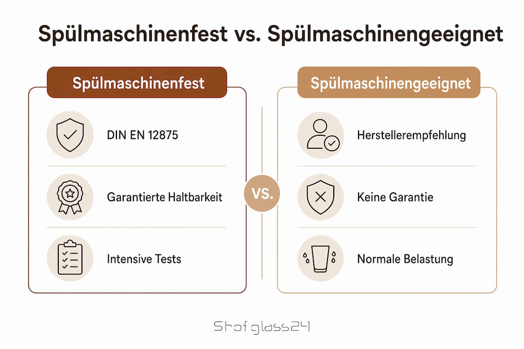 Infografik: Spülmaschinenfest oder spülmaschinengeeignet – wo liegt der Unterschied?