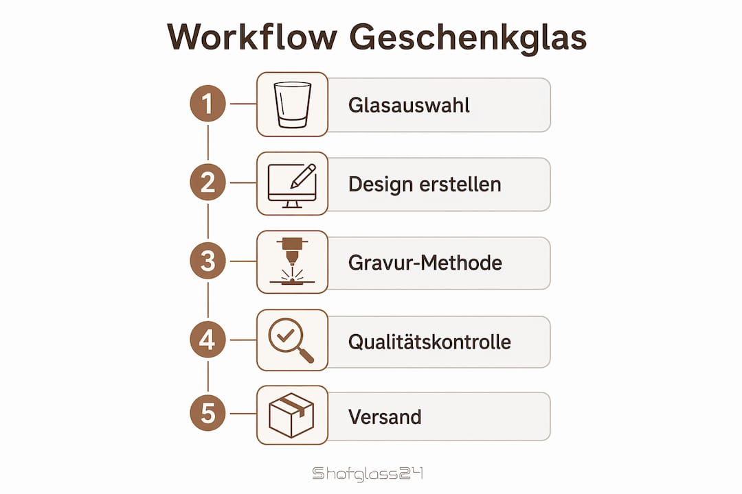 Ablauf der Glas-Personalisierung: So entsteht Ihr individuelles Glas auf einen Blick