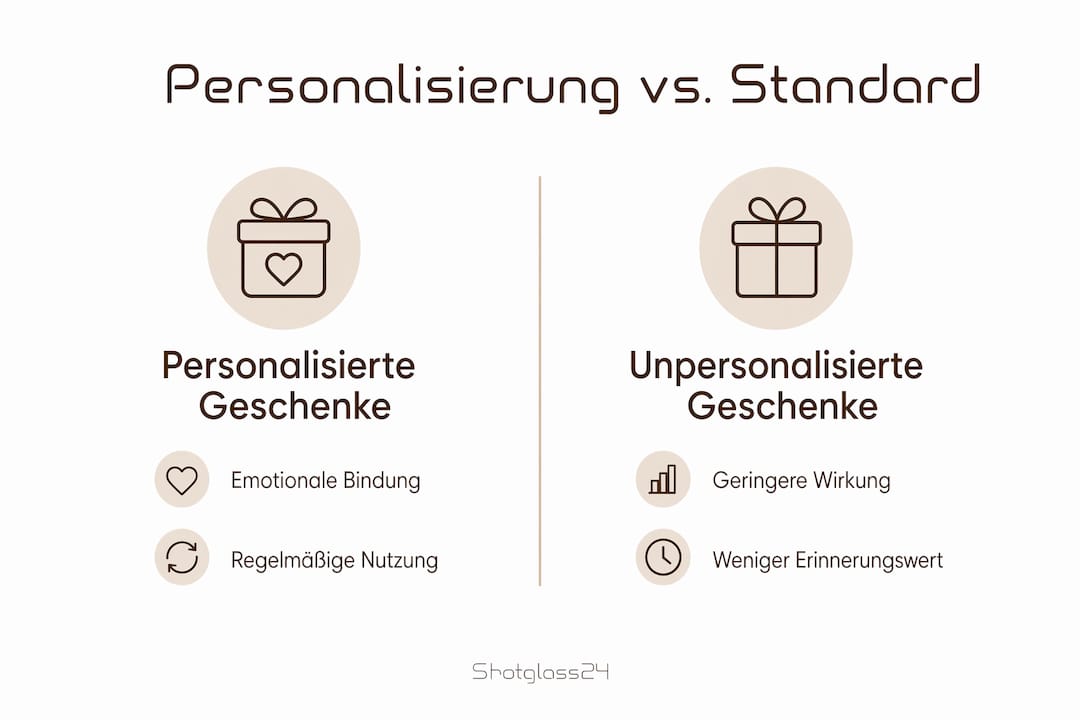 Infografik: Personalisierte vs. klassische Geschenke im Vergleich