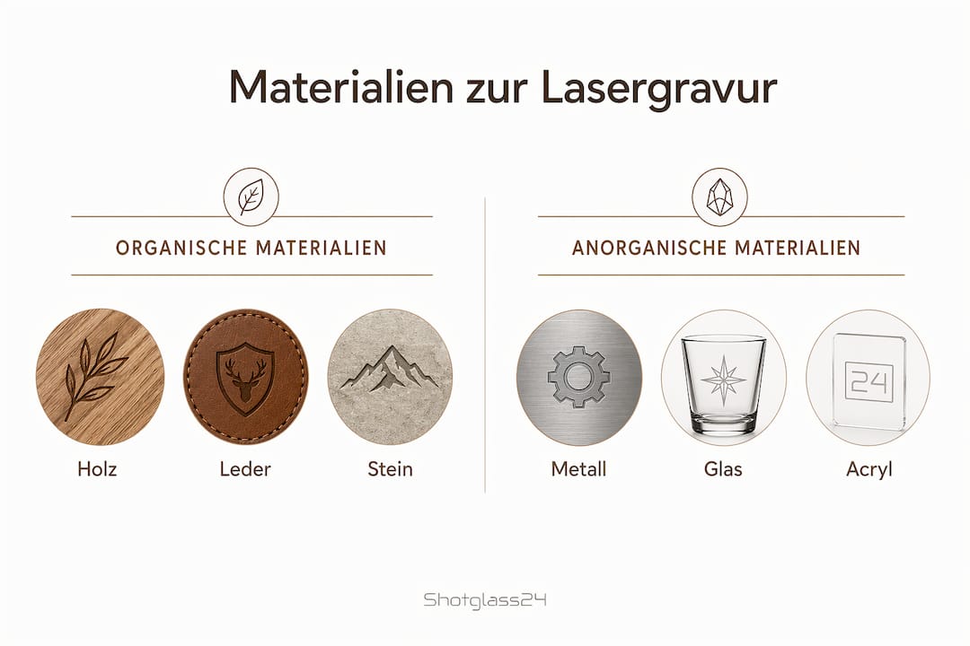 Übersicht: Lasergravur-Materialien im Vergleich – organisch oder anorganisch?