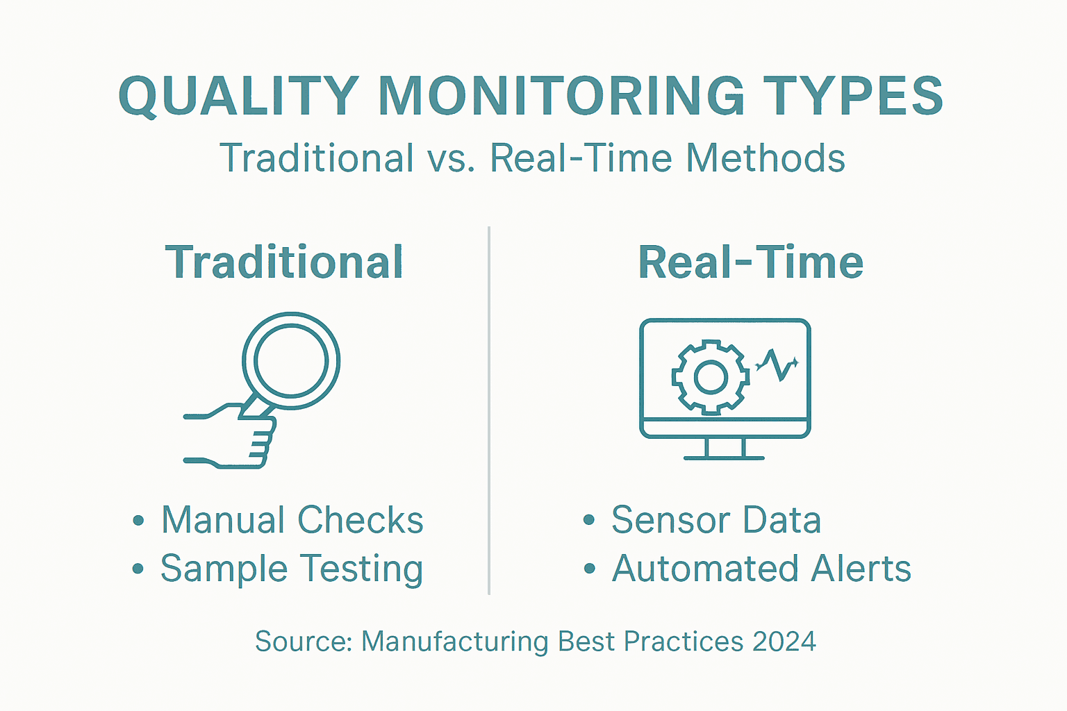 Infographic: traditional vs real-time quality monitoring