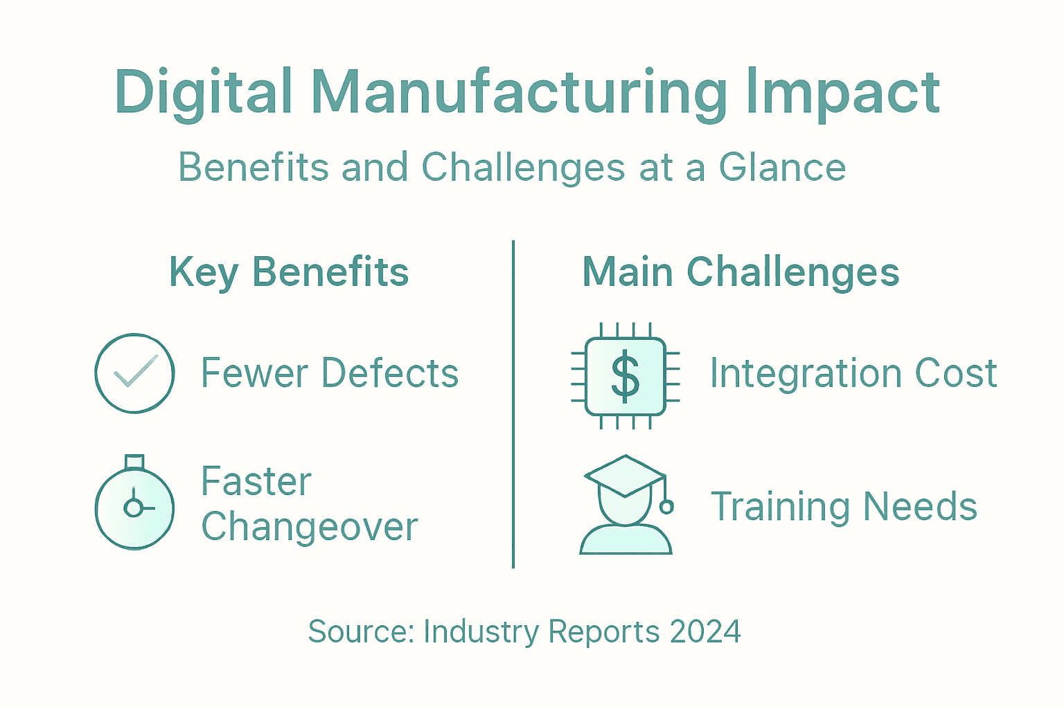 Infographic on smart manufacturing impact
