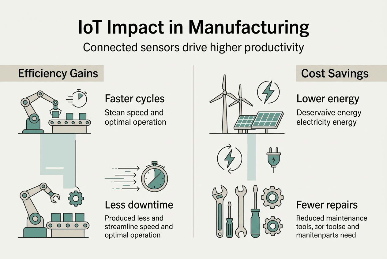 Infographic IoT efficiency and cost benefits