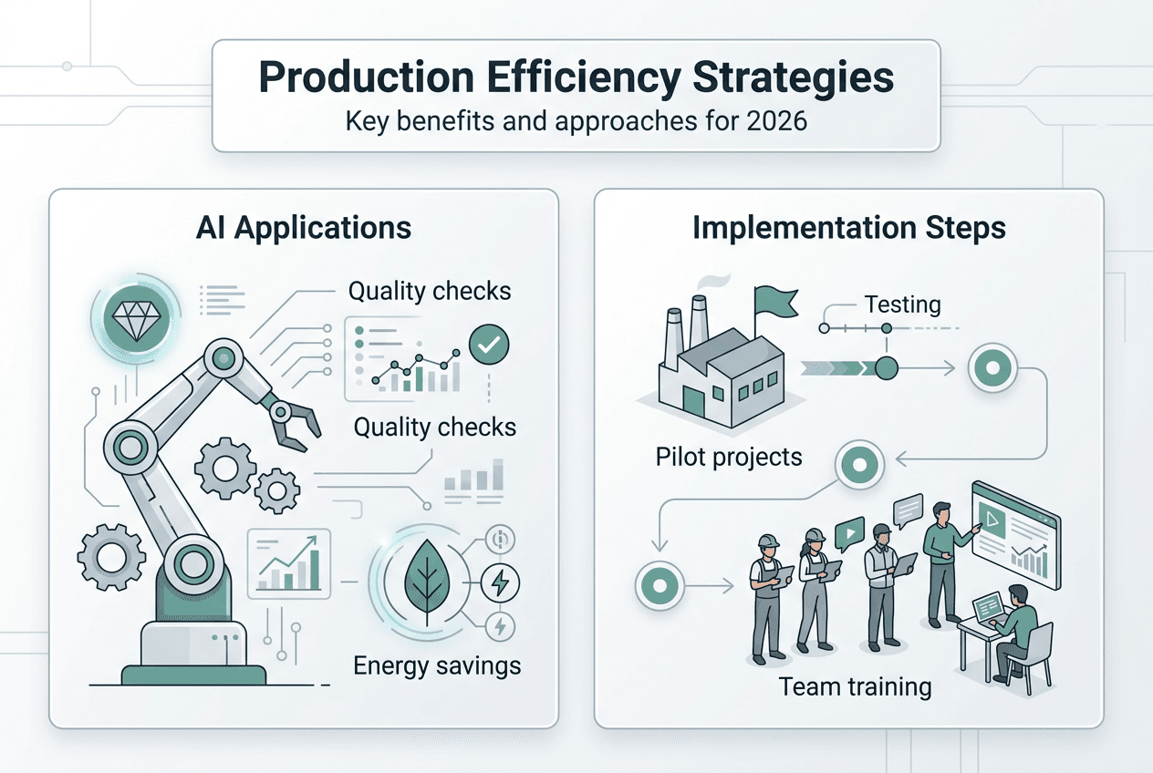 Infographic on production efficiency strategies 2026