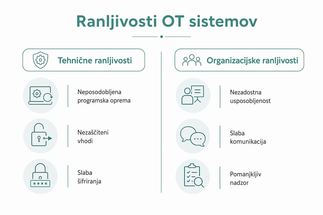 Pregled ključnih ranljivosti v industrijskih sistemih skozi infografiko