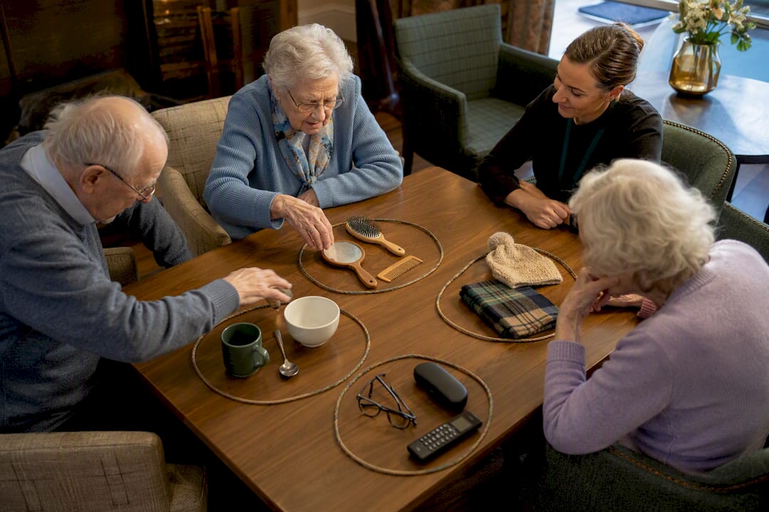 Older adults taking part in cognitive stimulation