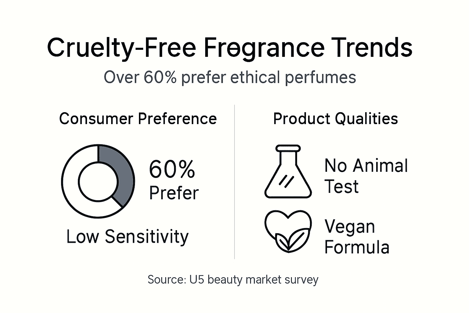 Infographic showing cruelty-free perfume trends