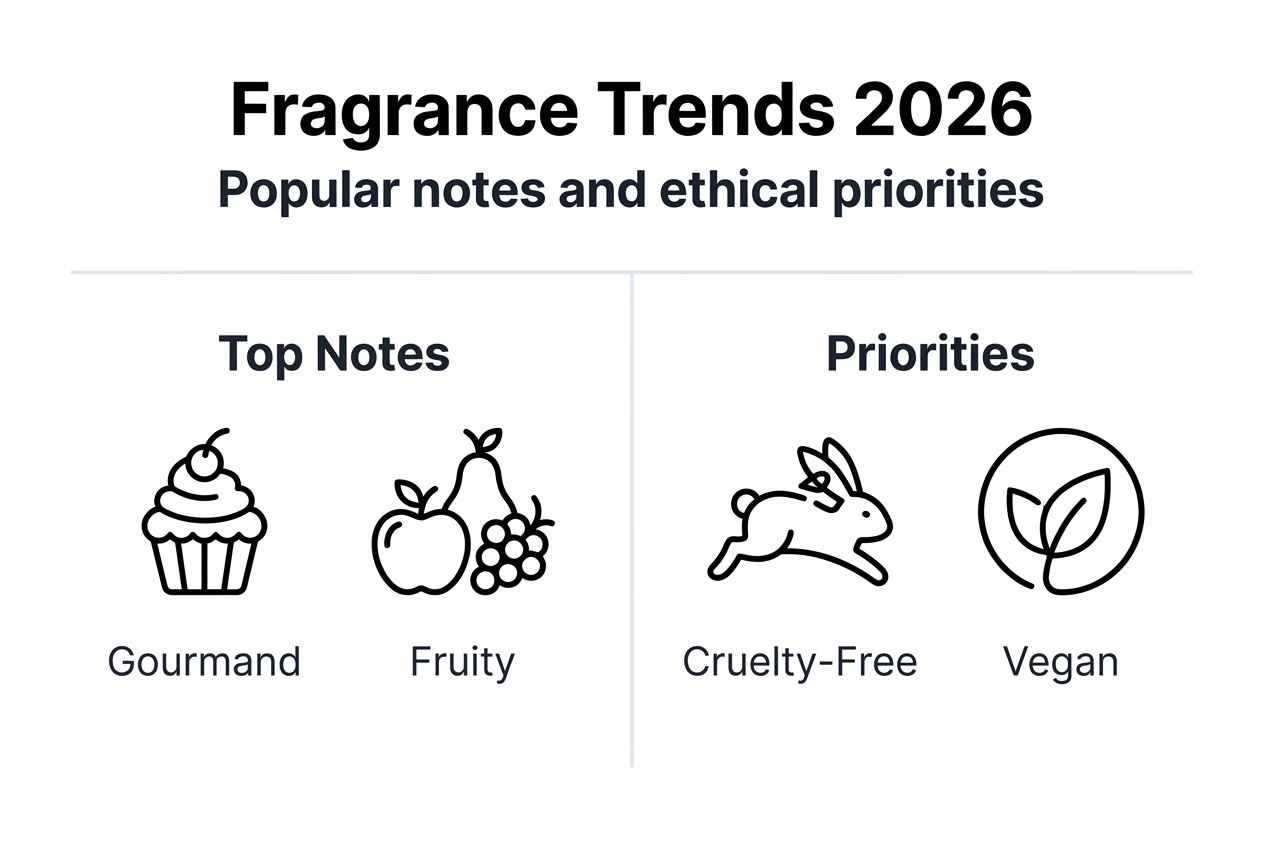 Infographic highlighting fragrance trends and priorities