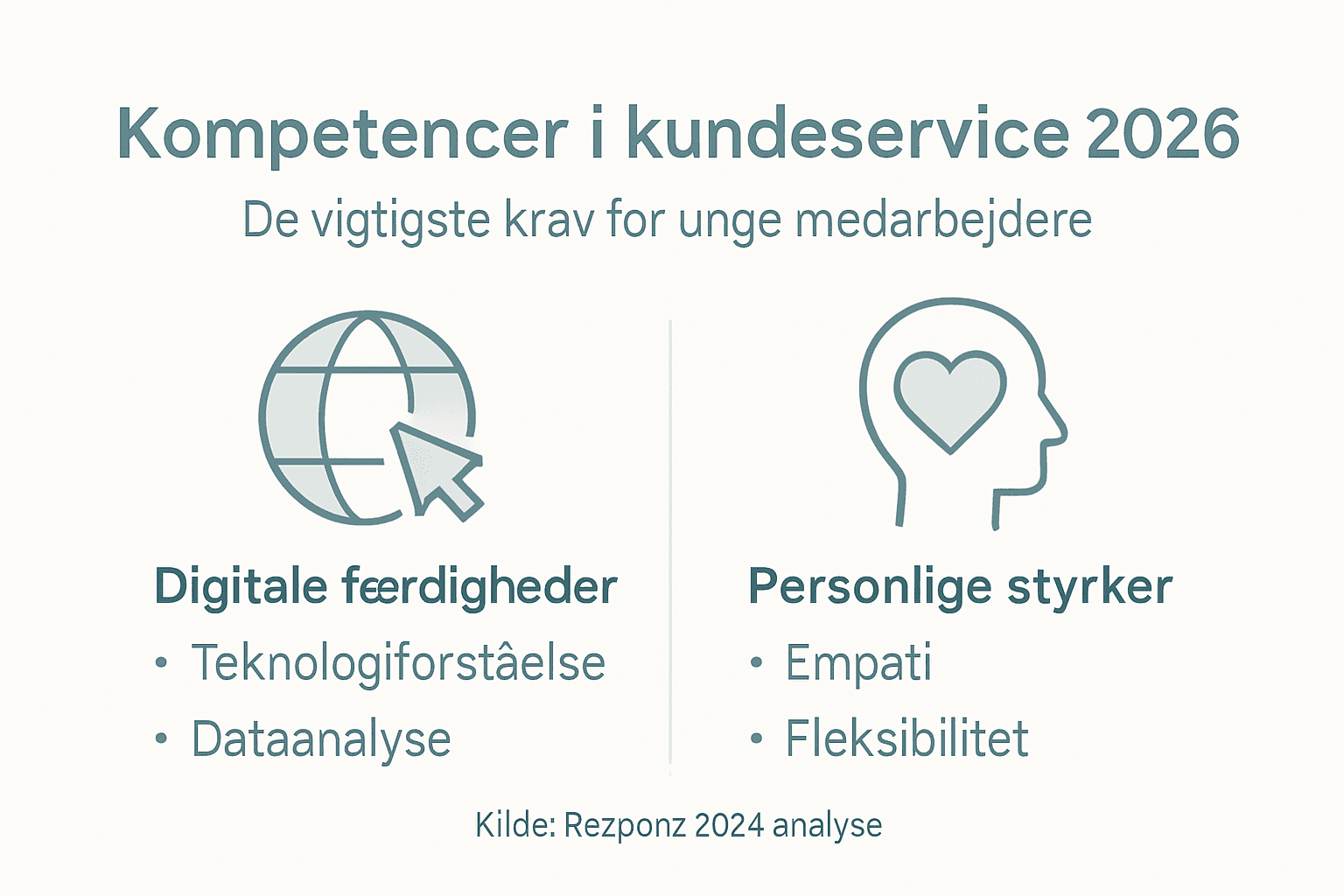 Visuel guide: De vigtigste kundeservicekompetencer i 2026