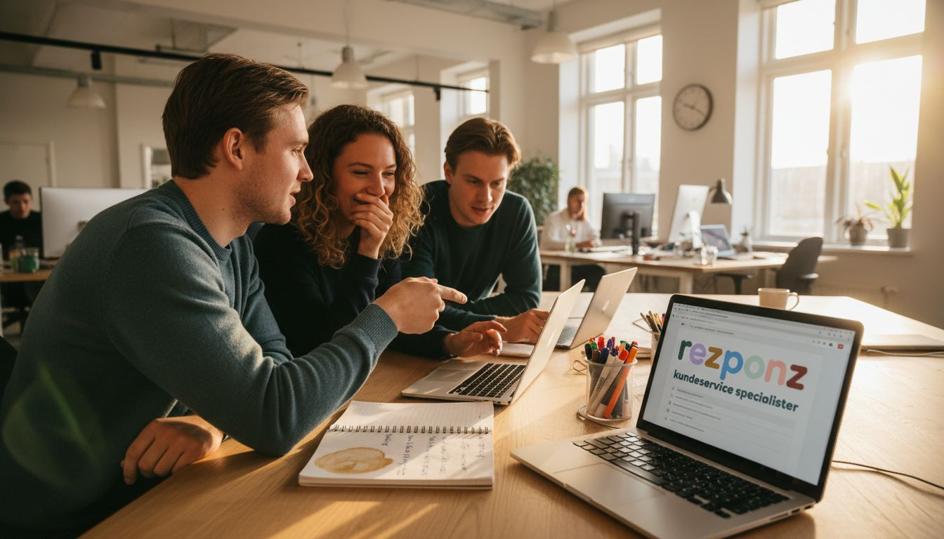 De unge på supportteamet er i gang med at finde en løsning sammen.